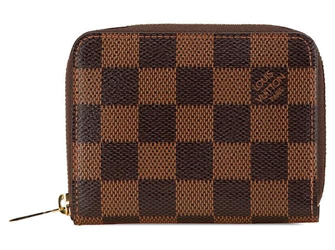 Louis Vuitton Zippy Coin Purse Damier Coin Case Brown Cloth  ref.1927530