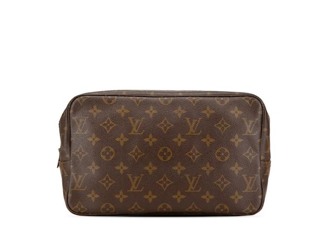 Louis Vuitton Monogram True Toilet 28 Clutch Bag Brown Leather Plastic  ref.1927992