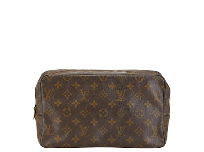 Louis Vuitton Monogram True Toilet 28 Clutch Bag Brown Plastic  ref.1928003