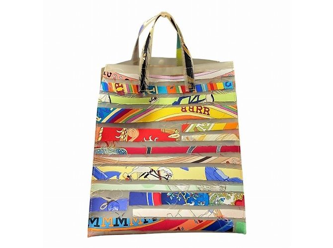 Bolsa tote de edição limitada Hermès Museu do Louvre Multicor