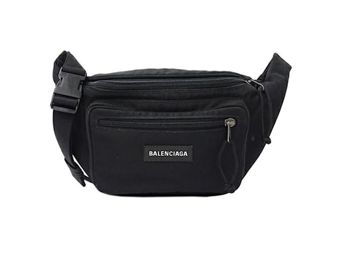 Everyday Balenciaga Nylon Explorer Fanny Pack Black  ref.1928201