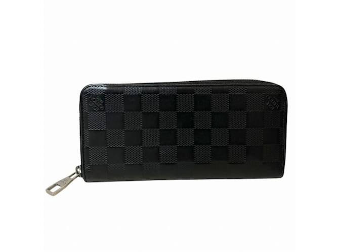 Louis Vuitton Damier Infini Zippy Wallet Black Cloth  ref.1928506