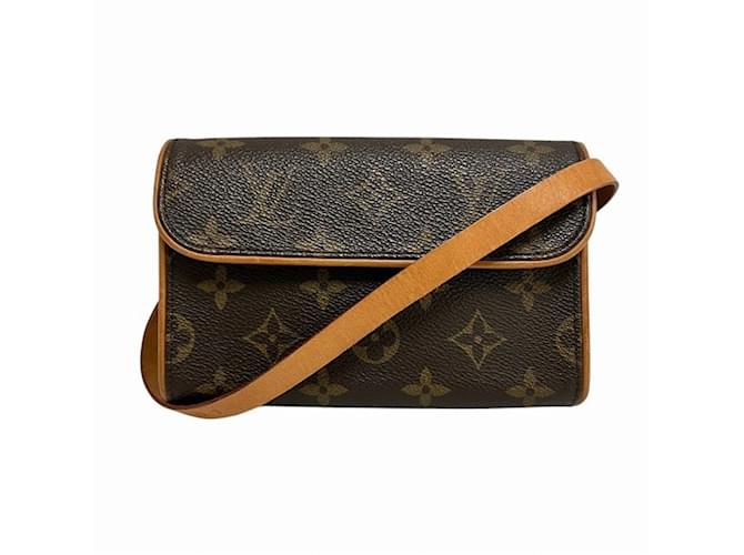 Bolsa Pochette Florentine M51855 Monograma Louis Vuitton Marrom  ref.1928667