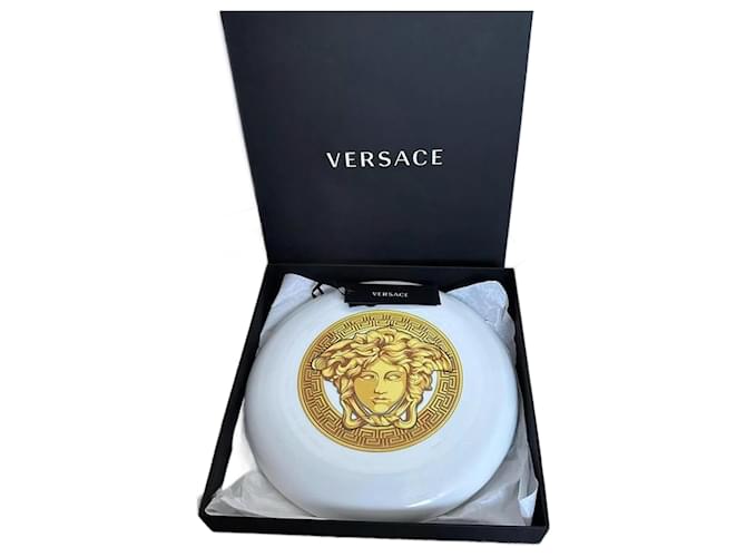Versace Medusa Frisbee FreeStyle Plastic White/Yellow Polyester  ref.1928722