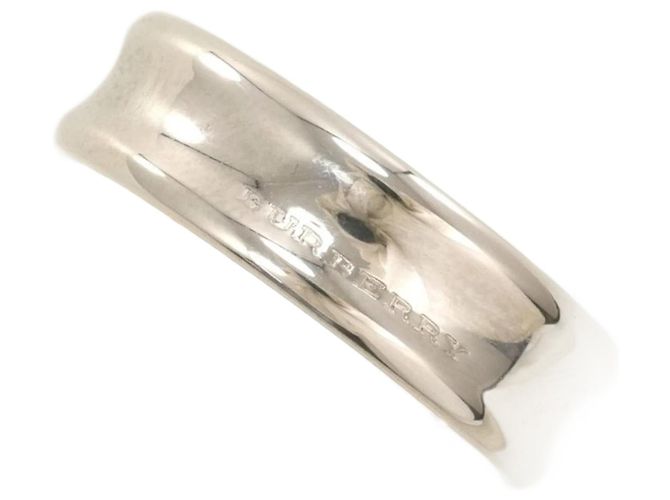 Anel de banda em ouro branco 18K Burberry