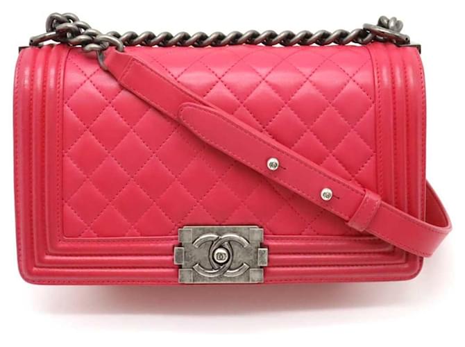Chanel Boy Pink Leather  ref.1929091