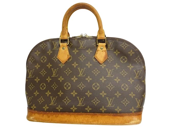 Louis Vuitton Alma Brown Cloth  ref.1929137