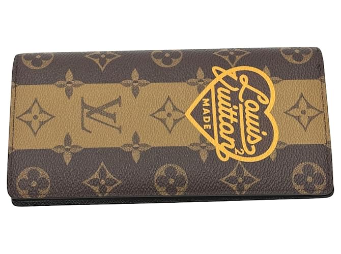 Louis Vuitton Portefeuille Brazza Brown Cloth  ref.1929210