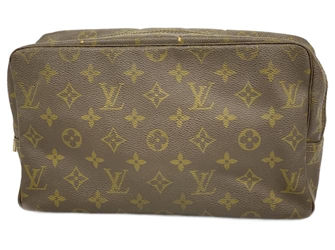 Pasta de Maquiagem Louis Vuitton Marrom Lona  ref.1929232