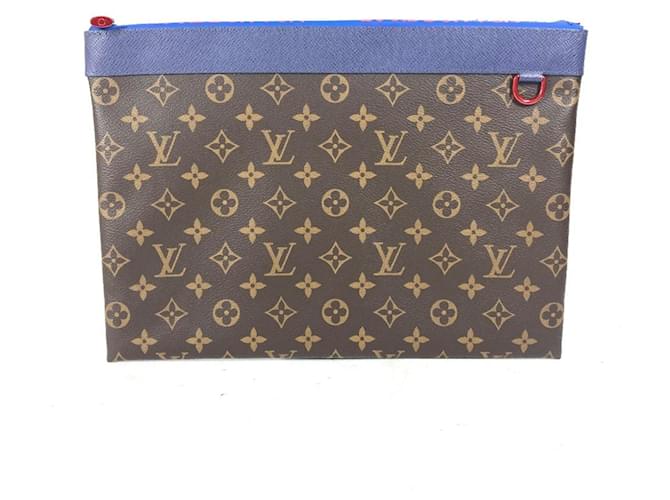 Pochette Apollo Louis Vuitton Marrom Lona  ref.1929318