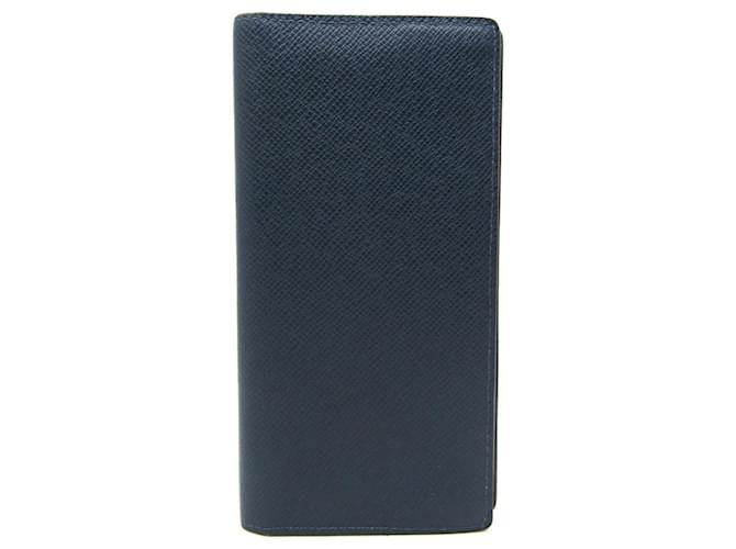 Louis Vuitton Brazza Navy blue Leather  ref.1929355