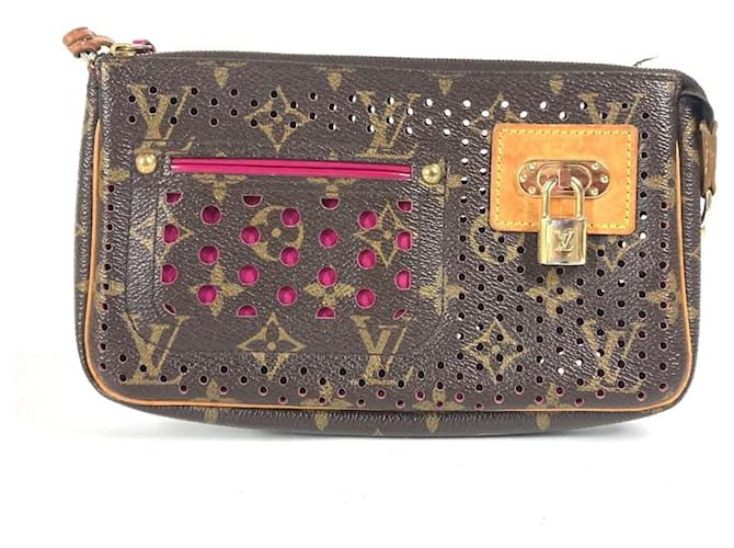 Louis Vuitton Pochette Accessoire Brown Cloth  ref.1929389