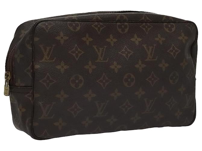LOUIS VUITTON Monogram Trousse Toilette 28 Bolsa Clutch M47522 LV Auth am7400 Monograma Lona  ref.1929408
