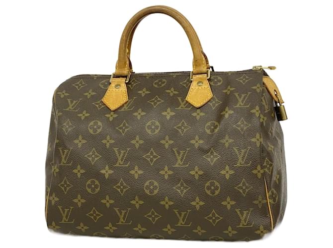 Louis Vuitton Speedy 30 Brown Cloth  ref.1929719