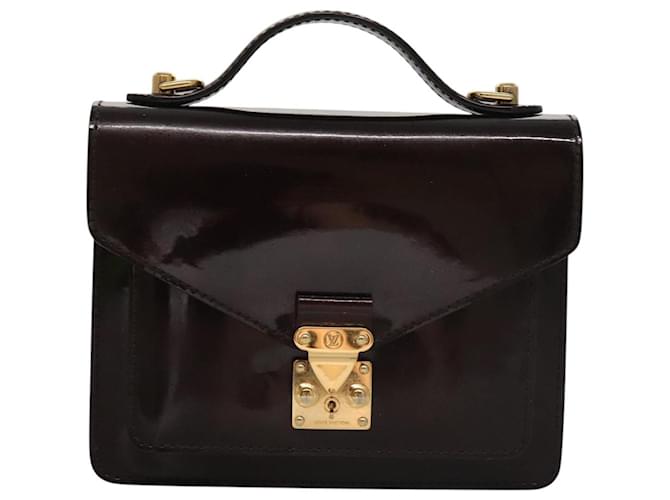 Louis Vuitton Monceau Dark red Patent leather  ref.1929766