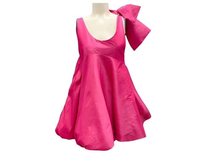 Autre Marque Kika Vargas Fuchsia Sue Minidress Pink Polyester  ref.1930069