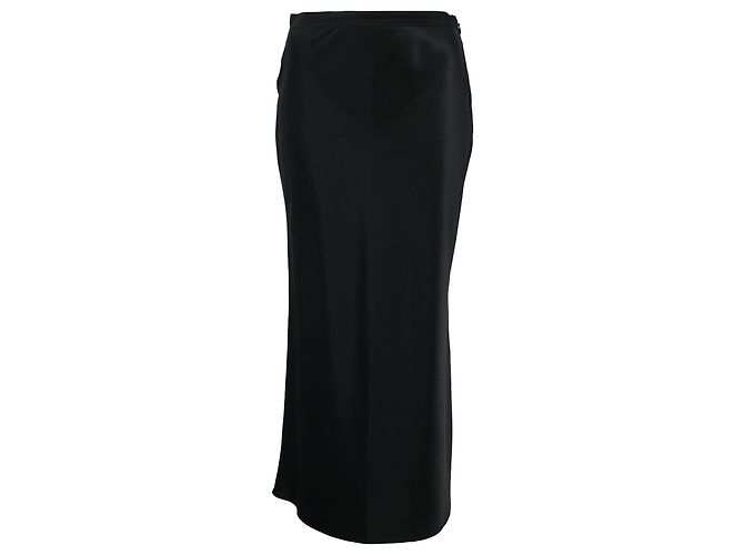 Gonna Midi Joseph in Seta Nera Nero