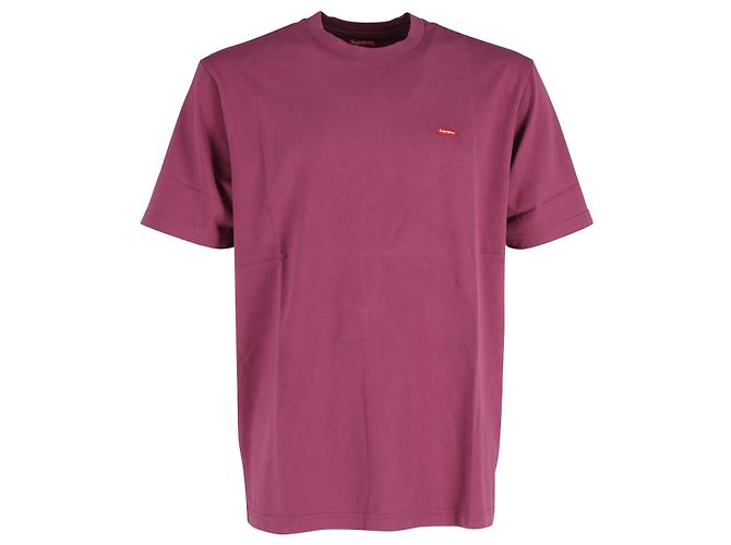 Louis Vuitton Camiseta Supreme Small Box Logo en algodón burdeos Roja