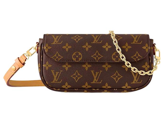 Louis Vuitton Carteira LV Wallet on Chain em lona monograma Ivy Marrom