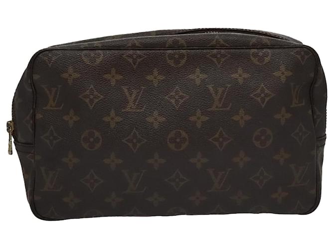 Trousse Toilette 28 Louis Vuitton Marrom Lona  ref.1930753