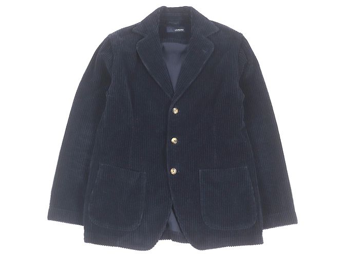 Autre Marque Chaqueta a medida de pana de algodón LARDINI azul marino M