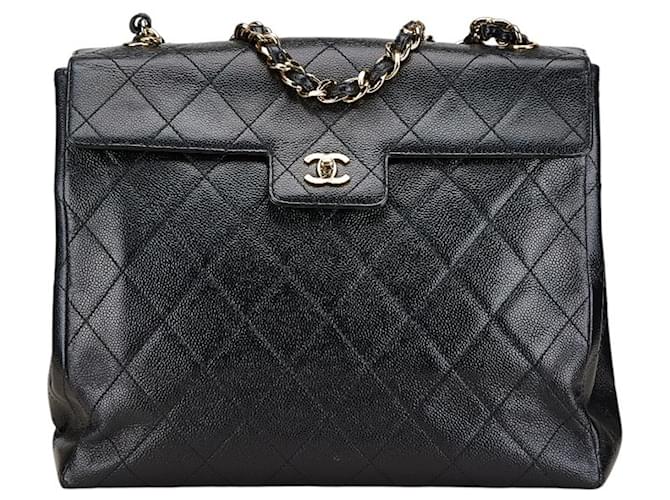Chanel Timeless Black Leather  ref.1931580