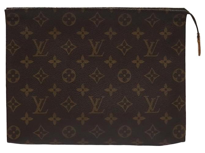 Bolsa de Maquiagem Louis Vuitton Marrom Lona  ref.1931953
