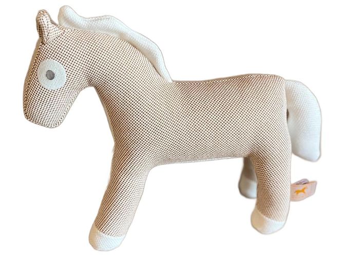 Peluche Cavallo Hermès Epopée Beige Cotone