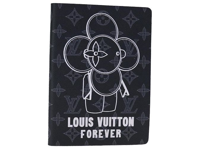 LOUIS VUITTON Cuaderno Monogram Eclipse Vivienne Negro GI0285 LV Auth 106169