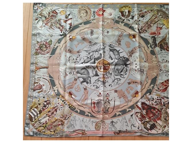 Hermès Scarf/Square 90 titled 'The Mythologies of the Red Men' Multiple colors Silk  ref.1932538