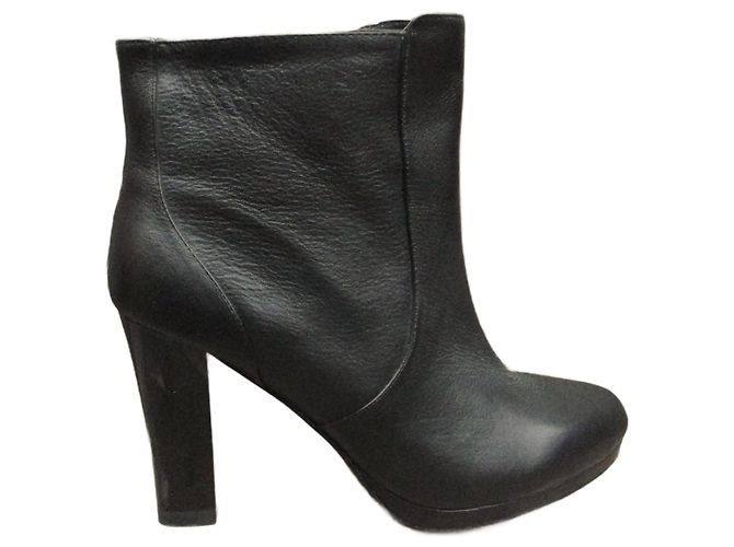 Autre Marque Botines Mi-Mai de cuero negro