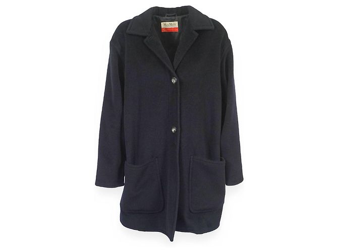Max Mara Atelier Line Wool Coat Blue