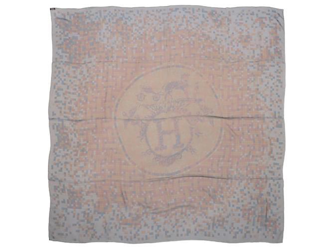 Hermès Carré 140 "MosaiQueaU24" 100% Silk Scarf in Brown and Grey  ref.1932826