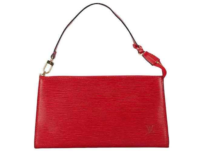 Louis Vuitton Leather Pochette Accessoire Red  ref.1933033