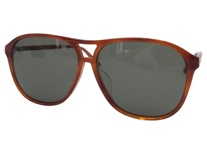 Óculos de sol Gucci Brown Plastic GG0016 SA 004 Marrom Plástico  ref.1933119