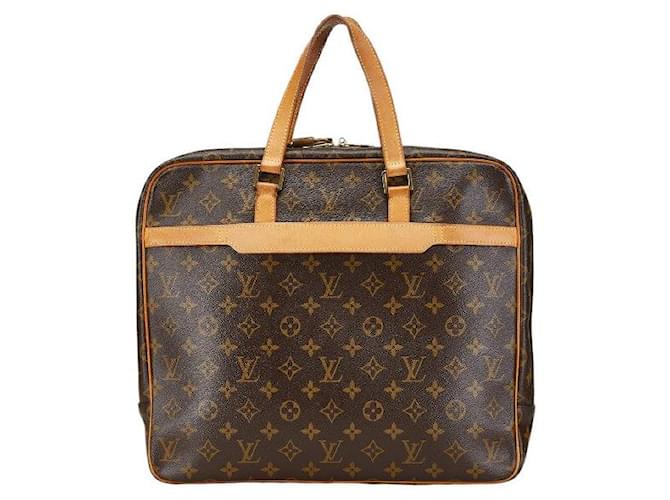 Louis Vuitton Monogram Briefcase Brown Cloth  ref.1933392