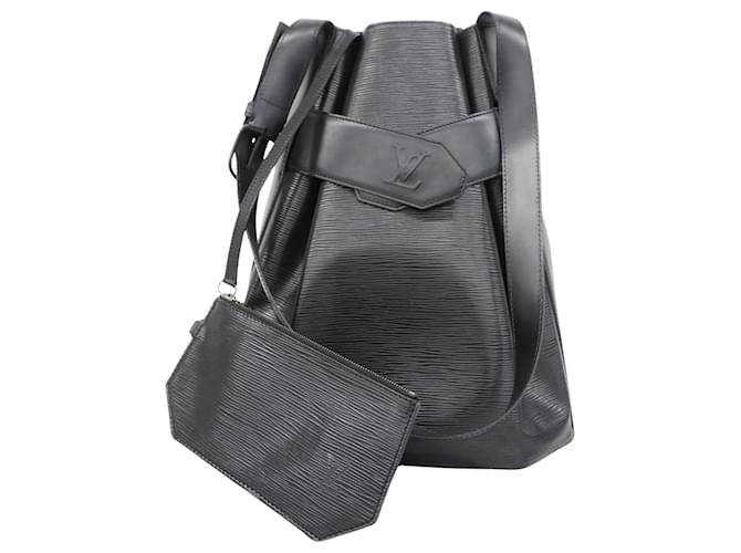 Louis Vuitton Shoulder Bag Black Leather  ref.1933958