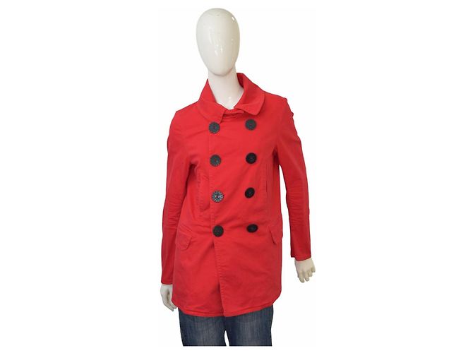 Jaqueta Dsquared2 Vermelha de Algodão de Dupla Frente Vermelho
