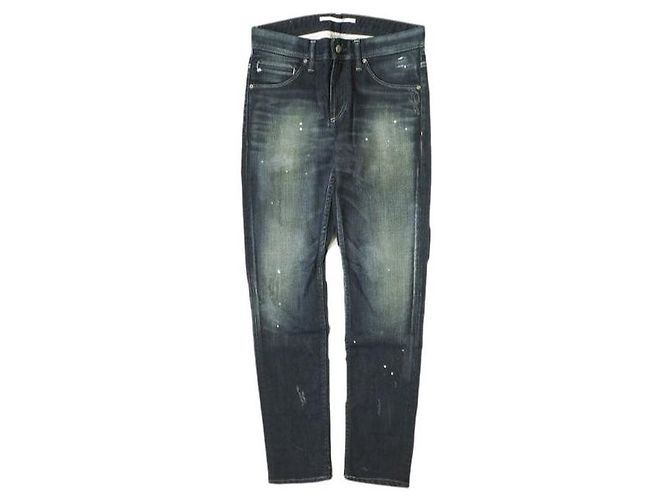 Autre Marque JEANS e-801 SLIM STRETCH Calças de denim de algodão Azul escuro