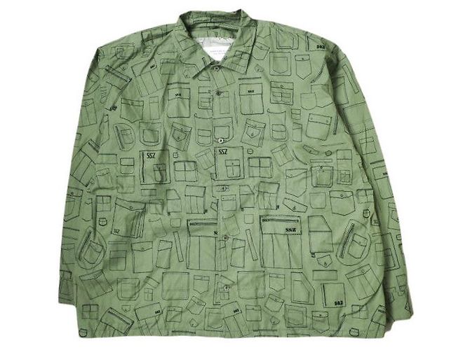 Autre Marque Camisa de bolsillo SSZ BILL Collection M Olive Verde oliva