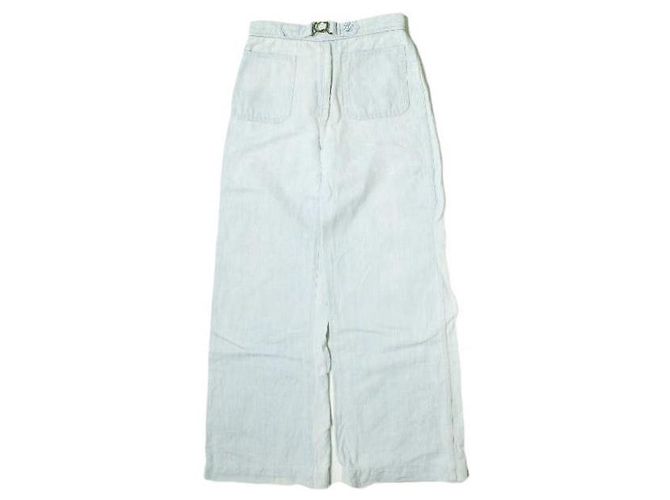 Jeans Margery de algodão e linho da Polo Ralph Lauren Azul