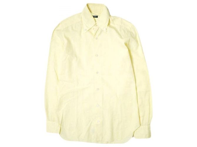 Autre Marque Camicia in cotone Barba Giallo