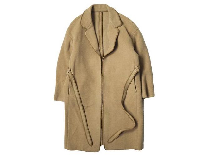 Autre Marque Abrigo Melton Pile Cut 45R Camel Camello