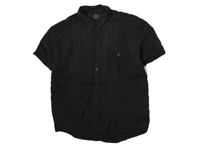 Autre Marque RtA Rayon Kurzarmhemd Schwarz