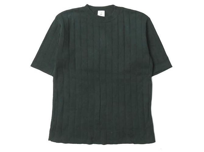 Autre Marque 6 ROKU BEAUTY&YOUTH UNITED ARROWS WEIT GERIPPTES 5-ÄRMEL STRICKOBERTEIL Grün