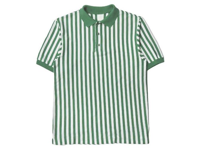 Autre Marque Polo de algodão com riscas largas