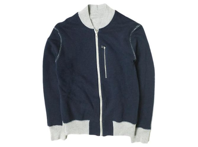 Autre Marque Reversible Sweat Stadium Jacket XS Marine/Grau