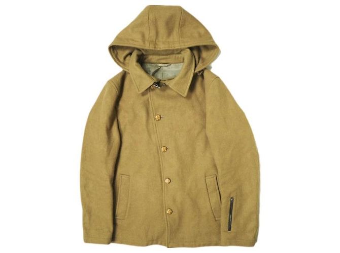 Autre Marque SOPHNET. Wool Melton Hooded Short Blouson Camel