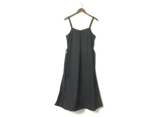 Autre Marque Ray BEAMS Kleid mit Seitenschlitz Schwarz