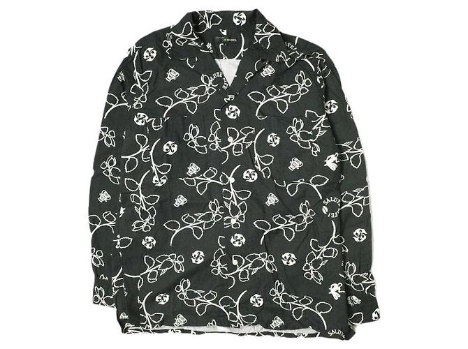 Autre Marque MOJITO × BEAMS PLUS CAMICIE ASSENZA HAWAI Camicia in Cotone a Maniche Lunghe Edizione Limitata Nero